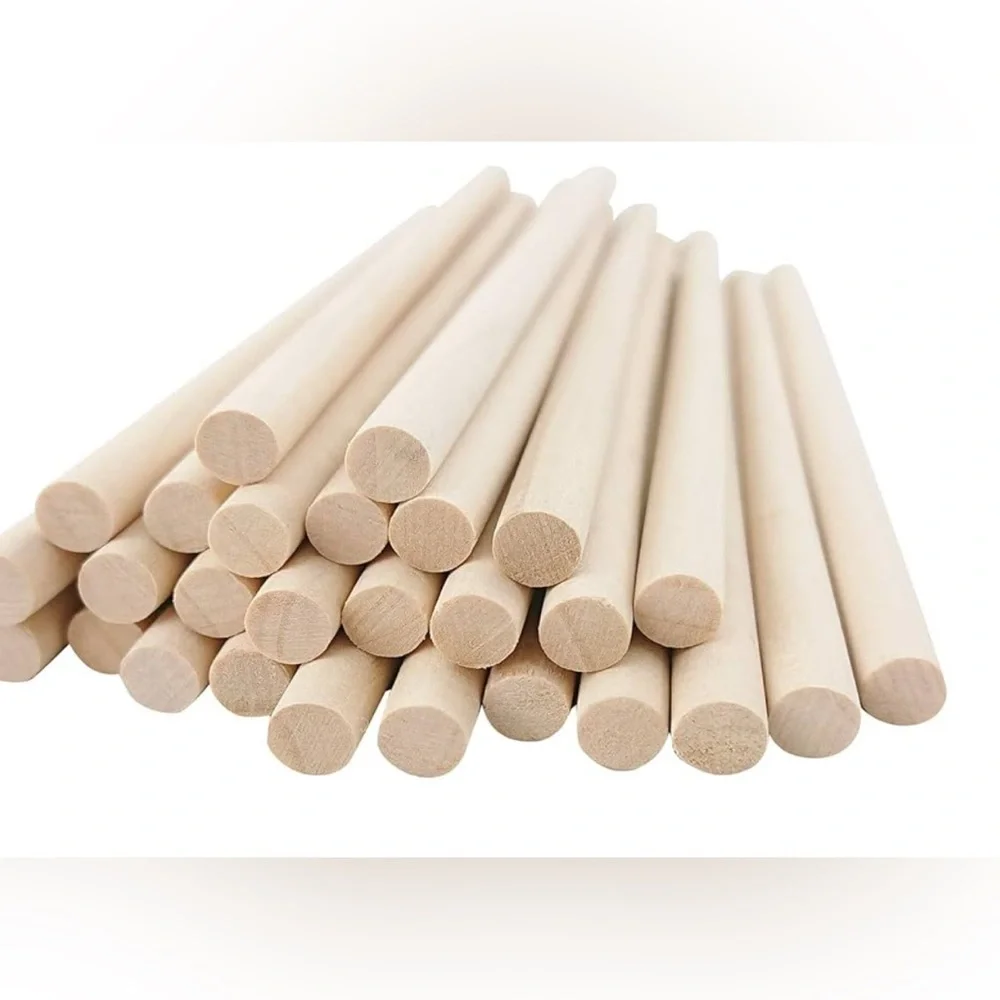 Set(50) Natural Wooden Sticks for Crafts and Party Supplies
